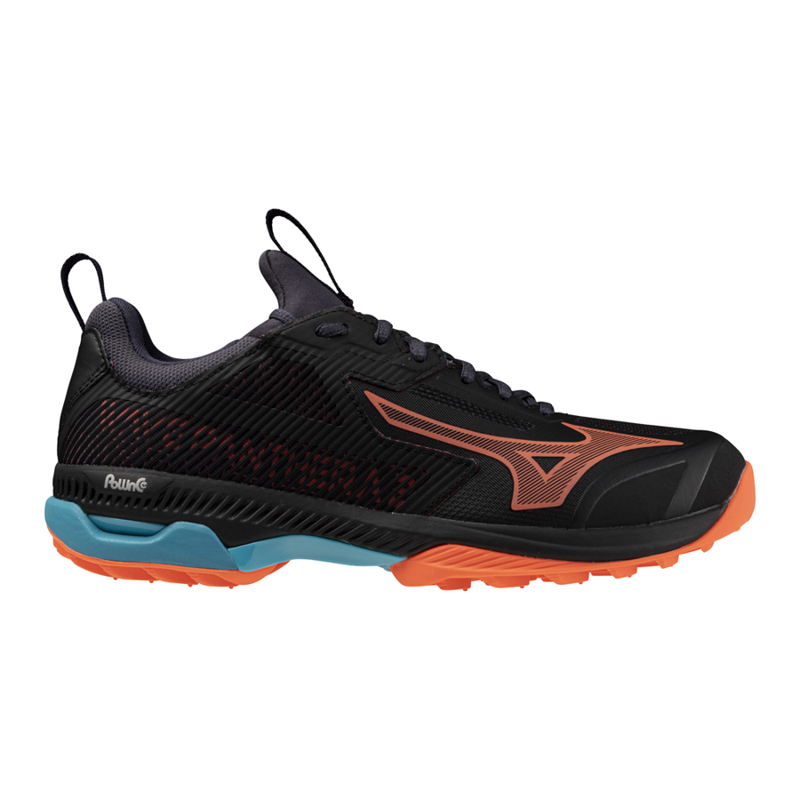 Mizuno WAVE PANTHERA 2 Black/Neon Flame/Peacock Blue